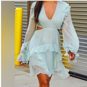 Angelance New York Boutique Chiffon Silk Dress NWOT Short Mini Dress